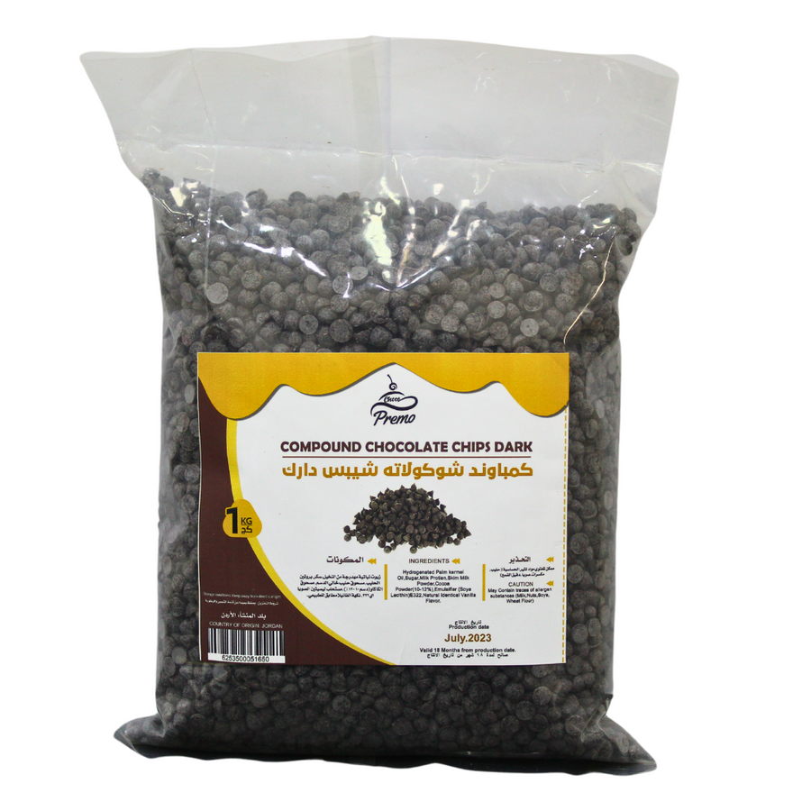 PREMO COMPOUND CHOCOLATE CHIPS DARK 1KG